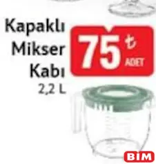 KAPAKLI MİKSER KABI 2,2 L KAPAKLI MİKSER KABI 2,2 L